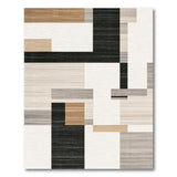 ODIKA Modern Abstract Geometric Washable Area Rug - Low Pile Non-Slip Carpet