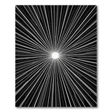 Black White Sunburst Radial Geometric Area Rug