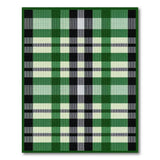 Green Green Black Plaid Rustic Farmhouse Area Rug