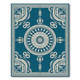 Teal Persian Medallion No. 14 Area Rug
