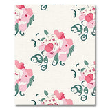 Blush Pink Floral Swirl Area Rug
