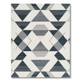 Geometric Grey Triangle Area Rug