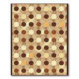 Brown Tan Polka Dot Woven Area Rug