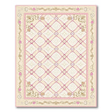 Pink Ornate Trellis Area Rug