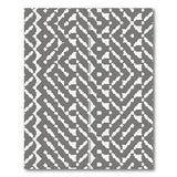 Grey Geometric Zigzag Area Rug