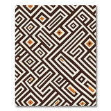 Geometric Maze Area Rug in Brown Tan