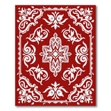 Floral Ornate Red Persian Floral Area Rug
