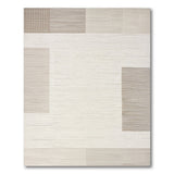 Beige Grey Geometric Woven Area Rug