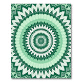 Lush Green Mandala Geometric Area Rug