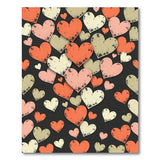 Distressed Multi-Color Hearts Area Rug