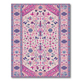 Traditional Persian Pink Pink Traditional Persian Floral Area Rug