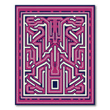 Purple Heritage Tribal Maze Area Rug