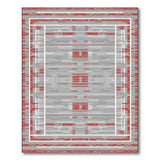 Red Grey Southwestern Geometric Area Rug