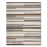 Modern Horizontal Striped Neutral Area Rug