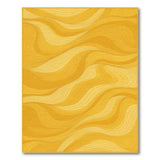 Yellow Wavy Abstract Area Rug