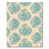 Teal Oyster Shell Pattern Area Rug
