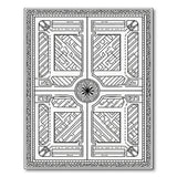 Geometric Modern Black and White Black White Geometric Labyrinth Area Rug