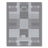 Modern Grey Grid Geometric Geometric Modern Area Rug