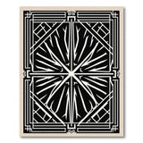 Art Deco Geometric Starburst Area Rug