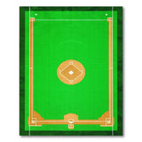 Kids Cartoon Baseball Field Area Rug