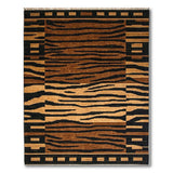 Bold Geometric Tiger Stripe Area Rug