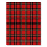 ODIKA Red Plaid Washable Area Rug - Low Pile Non-Slip Traditional Tartan Rug