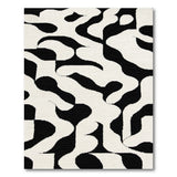 Black White Abstract Geometric Area Rug