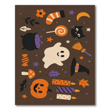 Halloween Ghost Pumpkin Kids Cartoon Area Rug