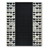 Black White Heart Patchwork Area Rug