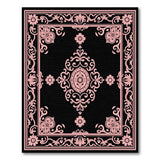 Ornate Pink Floral Medallion Area Rug