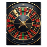 Golden Roulette Wheel Area Rug