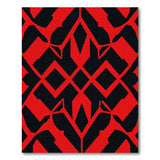 Geometric Modern Bold Red Black Geometric Modern Area Rug