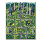 Isometric Green Metropolis Area Rug