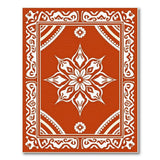 Traditional Persian Red Persian Mandala Area Rug