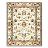 Elegant Ivory Floral Persian Area Rug