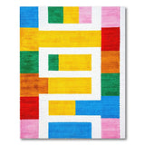 Multi-color and Patterns Vibrant Geometric Color Block Area Rug