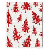 Red Christmas Tree Pattern Area Rug