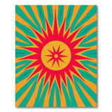 Multi-color and Patterns Bold Sunburst Geometric Area Rug