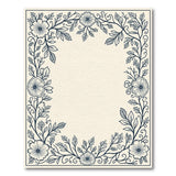 Elegant Floral Vine Border Beige Area Rug