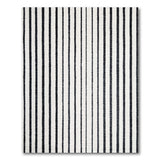 Geometric Modern Black and White Bold Vertical Black White Striped Area Rug