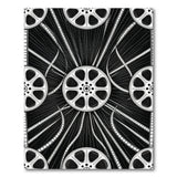 Black White Wheel Burst Area Rug