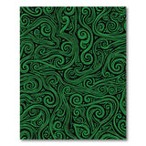 Vibrant Green Swirl Heritage Tribal Rug