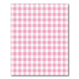 Pink Gingham Checkered Washable Area Rug