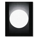 Black White Abstract Circle Area Rug