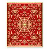Red Gold Ornate Persian Medallion Rug