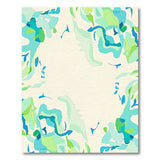 Abstract Teal Mint Area Rug