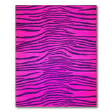 Hot Pink Zebra Stripe Boho Area Rug