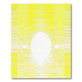 Vibrant Yellow Geometric Striped Rug with Central Circle