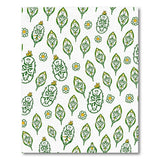 Green Tribal Leaf Faces and Daisy Rug
