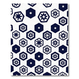 Navy Hexagon Starburst Pattern Area Rug